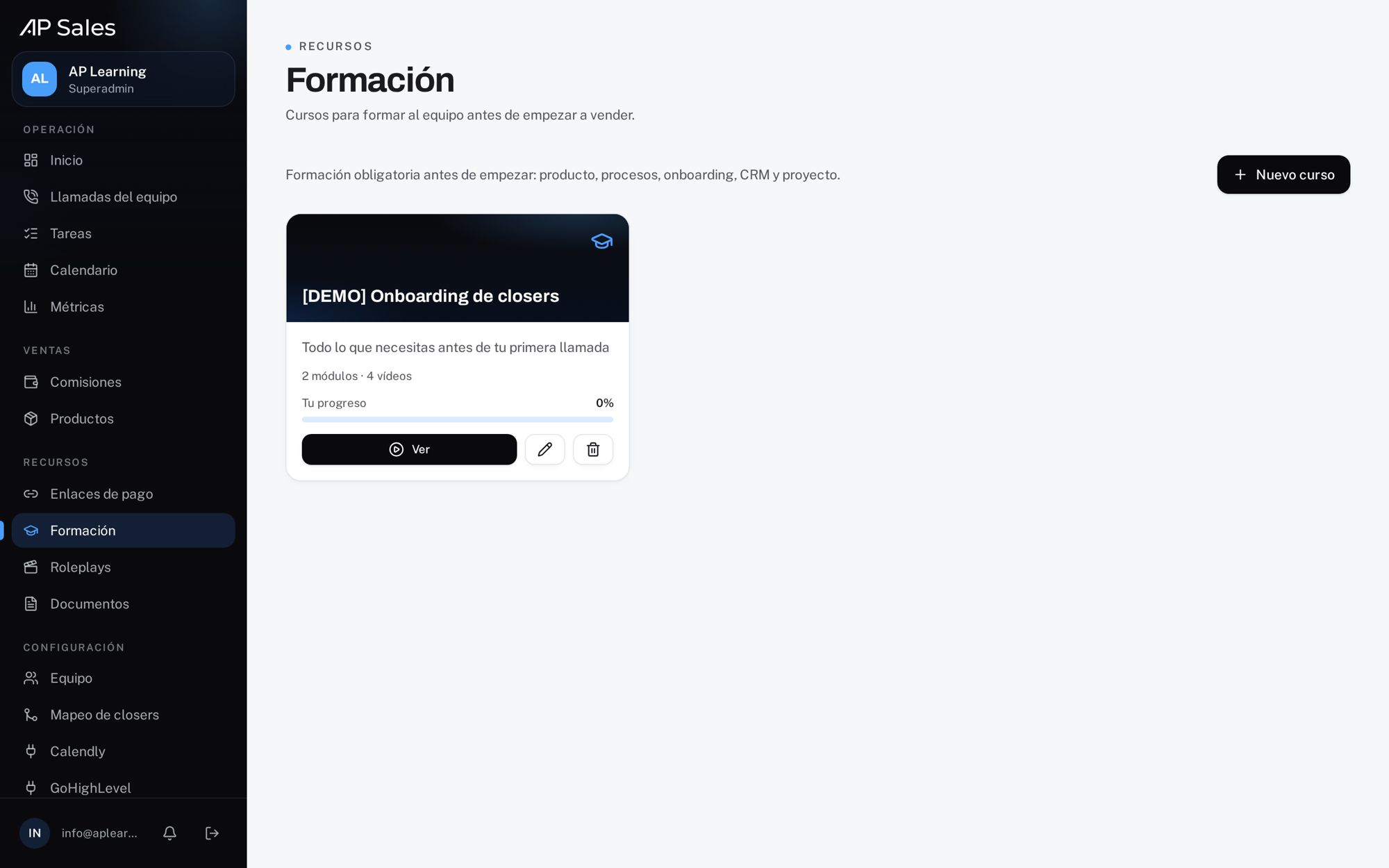 Formación y onboarding